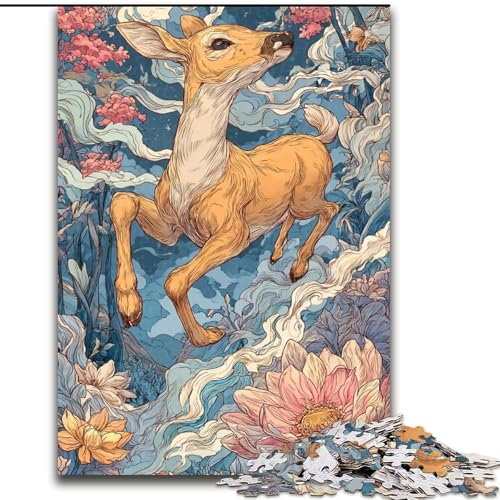 Puzzle für Erwachsene, 1000 Teile, Tierhirsch, Spielzeug, Lernspiele, Stressabbau, Eltern-Kind-Interaktion (Größe 50x75cm) von MrChunlong