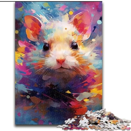 Puzzle für Erwachsene, 1000 Teile, Tiermaus, buntes Puzzle aus Holz, für Teenager und Familienspaß – DIY-Denkspiel, Geschenk, 1000 Teile(50x75cm) von MrChunlong