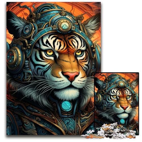 Puzzle für Erwachsene, 1000 Teile, Tiger-Krieger-Puzzle für Erwachsene, hochschwieriges Denkspiel für Jugendliche, 26x38cm/10,23x14,96 Zoll Puzzle für Erwachsene, 1000 Teile, Tiger-Krieger-Puzzle für Erwachsene, hochschwieriges Denkspiel für Jugendliche, 26x38cm/10,23x14,96 Zoll von MrChunlong