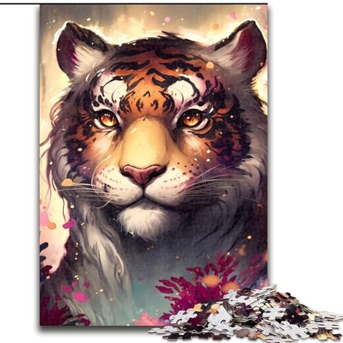 Puzzle für Erwachsene, 1000 Teile, Tiger-Mythologie-Puzzle aus Pappe, für Teenager und Familienspaß – DIY-Denkspiel als Geschenk, 1000 Teile(26x38cm) von MrChunlong
