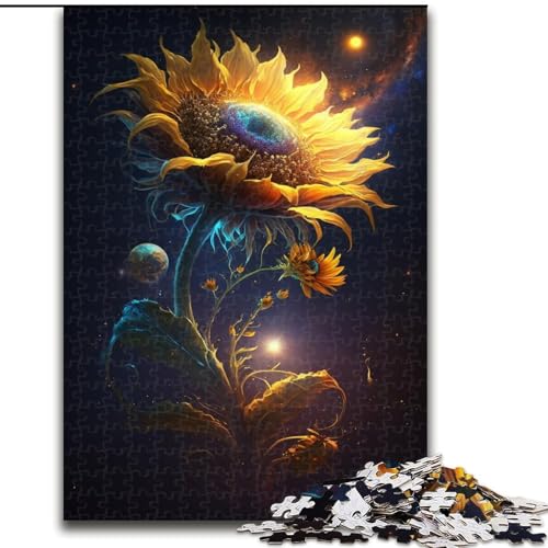 Puzzle für Erwachsene, 1000 Teile, Weltraum-Sonnenblumen-Puzzle, aus Pappe, Geburtstage, Weihnachten, Halloween, Erntedankfest, Ostern, 1000 Teile(26x38cm) von MrChunlong