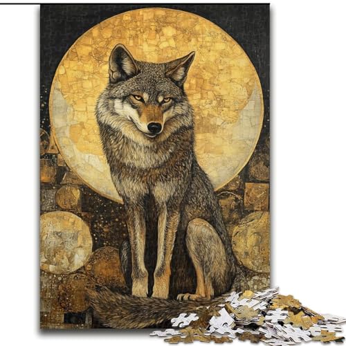Puzzle für Erwachsene, 1000 Teile, Wolfskunst, Spiele, Spielzeug, Geschenk, einzigartige Geburtstags- und Geschenkideen für Kinder ab 14 Jahren (Größe 26x38cm) von MrChunlong