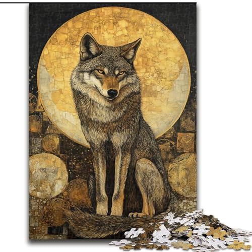 Puzzle für Erwachsene, 1000 Teile, Wolfskunst, Spiele, Spielzeug, Geschenk, einzigartige Geburtstags- und Geschenkideen für Kinder ab 14 Jahren (Größe 50x75cm) von MrChunlong