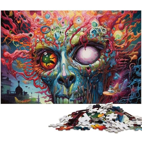 Puzzle für Erwachsene, 1000 Teile, buntes Totenkopf-Puzzle für Erwachsene, schwieriges Denkspiel für Jugendliche, 50x75cm/19,68x29,52 Zoll Puzzle für Erwachsene, 1000 Teile, buntes Totenkopf-Puzzle für Erwachsene, schwieriges Denkspiel für Jugendliche, 50x75cm/19,68x29,52 Zoll von MrChunlong