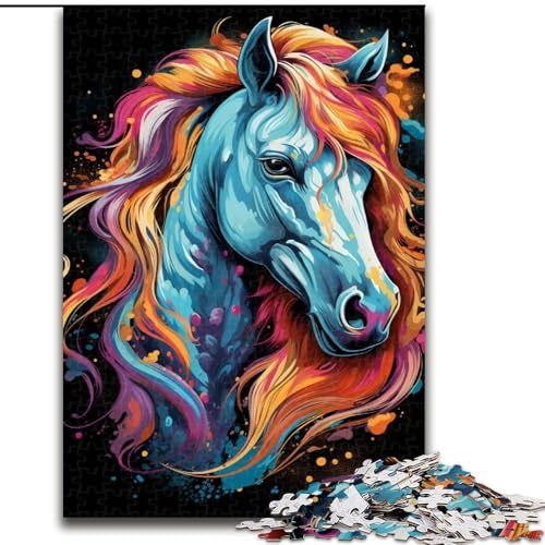 Puzzle für Erwachsene, 1000 Teile, farbiges Pferd aus Holz, perfekte DIY-Kunstdekoration oder Geburtstagsgeschenk, 50x75cm, Spaß für die ganze Familie, Basteln, perfekt für Geburtstage, Feiertage Puzzle für Erwachsene, 1000 Teile, farbiges Pferd aus Holz, perfekte DIY-Kunstdekoration oder Geburtstagsgeschenk, 50x75cm, Spaß für die ganze Familie, Basteln, perfekt für Geburtstage, Feiertage von MrChunlong