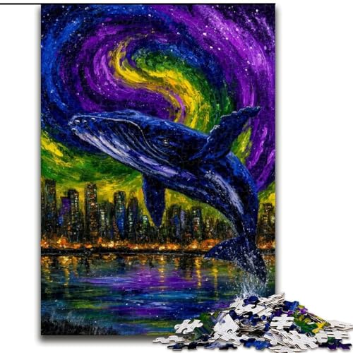 Puzzle für Erwachsene, 1000 Teile, geheimnisvoller Wal, Spiele, Spielzeug, Geschenk, einzigartige Geburtstags- und Geschenkideen für Kinder ab 14 Jahren (Größe 50x75cm) von MrChunlong