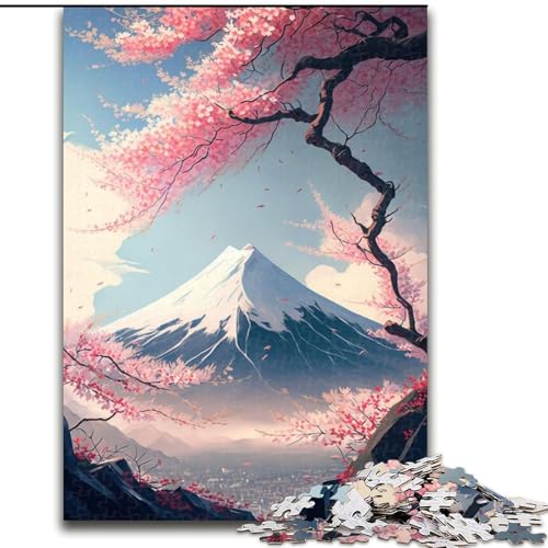 Puzzle für Erwachsene, 1000 Teile, japanische Kirschblüten, Puzzle aus Pappe, Geburtstage, Weihnachten, Halloween, Thanksgiving, Ostern, 1000 Teile(26x38cm) von MrChunlong
