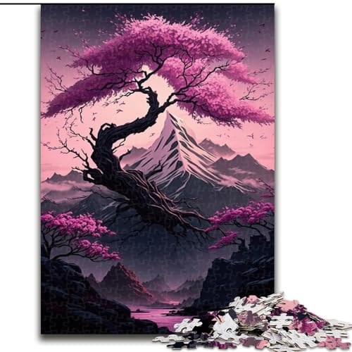 Puzzle für Erwachsene, 1000 Teile, japanische Kirschblüten, aus Pappe, Geburtstage, Weihnachten, Halloween, Erntedankfest, Ostern, 1000 Teile(26x38cm) von MrChunlong