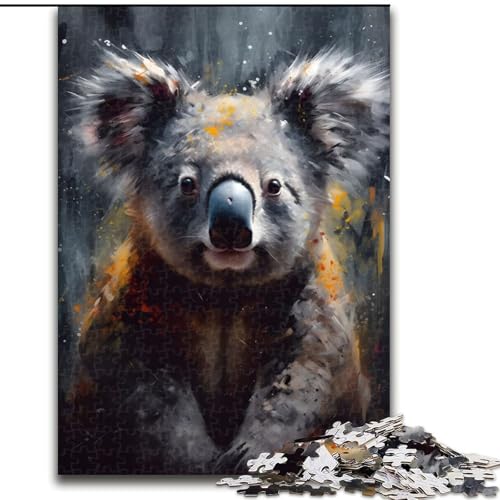 Puzzle für Erwachsene, 1000 Teile, lebendiges Koala-Ölgemälde-Puzzle aus Pappe, Geburtstage, Weihnachten, Halloween, Erntedankfest, Ostern, 1000 Teile(26x38cm) von MrChunlong