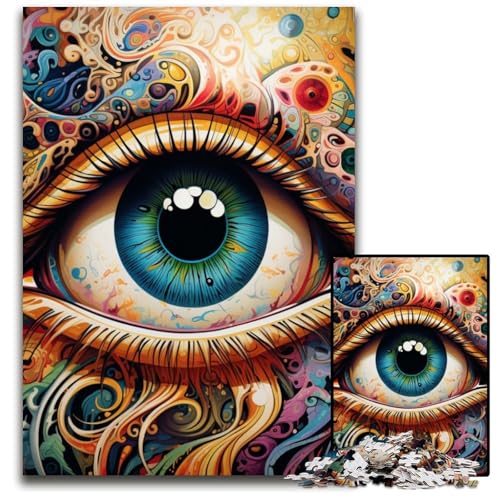 Puzzle für Erwachsene, 1000 Teile, psychedelische Augen, Bunte Heimdekoration und interaktives Familienspiel, 26x38cm/10,23x14,96 Zoll Puzzle für Erwachsene, 1000 Teile, psychedelische Augen, Bunte Heimdekoration und interaktives Familienspiel, 26x38cm/10,23x14,96 Zoll von MrChunlong