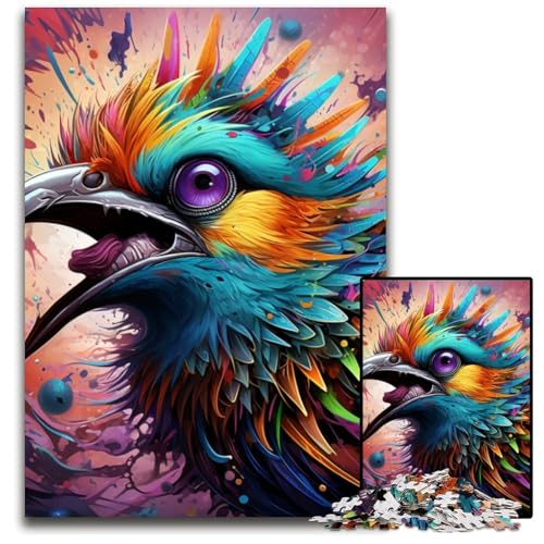 Puzzle für Erwachsene, 1000 Teile, psychedelisches Vogel-Puzzle für Erwachsene, schwieriges Denkspiel für Jugendliche, 26x38cm/10,23x14,96 Zoll Puzzle für Erwachsene, 1000 Teile, psychedelisches Vogel-Puzzle für Erwachsene, schwieriges Denkspiel für Jugendliche, 26x38cm/10,23x14,96 Zoll von MrChunlong