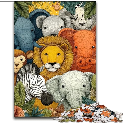 Puzzle für Erwachsene, 1000 Teile Puzzle Tierwelt, Lernspielzeug für Eignet ganze Familie für und 14 Jahre alt (Größe 26x38cm) von MrChunlong