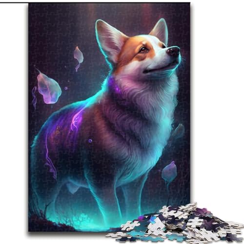 Puzzle für Erwachsene, 1000 farbige Corgis aus Holz, Spielzeug, Geschenk, pädagogisches, intellektuelles, entspannendes Familienspiel, 50x75cm, für interaktives Familienspiel von MrChunlong