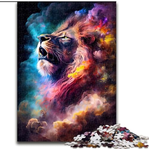 Puzzle für Erwachsene, 1000-teiliges Löwenpuzzle aus Pappe, perfekt für Halloween, Weihnachten, Geburtstagsgeschenk, 1000 Teile(26x38cm) von MrChunlong