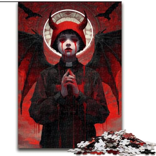 Puzzle für Erwachsene, 1000-teiliges Puzzle, Anime-Dämonenmädchen, Lernspielzeug für Erwachsene, ganze Familie ab 14 Jahren (Größe 50x75cm) von MrChunlong