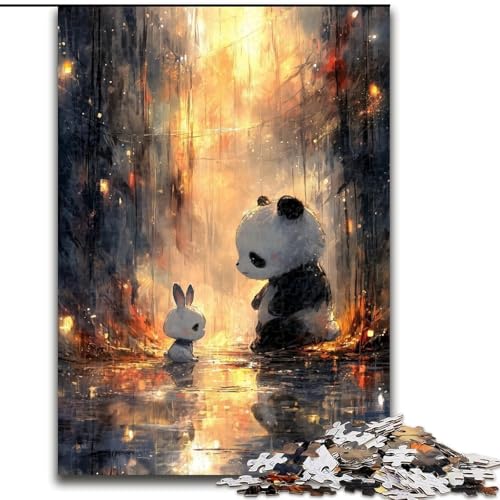 Puzzle für Erwachsene, 1000-teiliges Puzzle, Anime-Panda, Lernspielzeug für Erwachsene, ganze Familie ab 14 Jahren (Größe 26x38cm) von MrChunlong