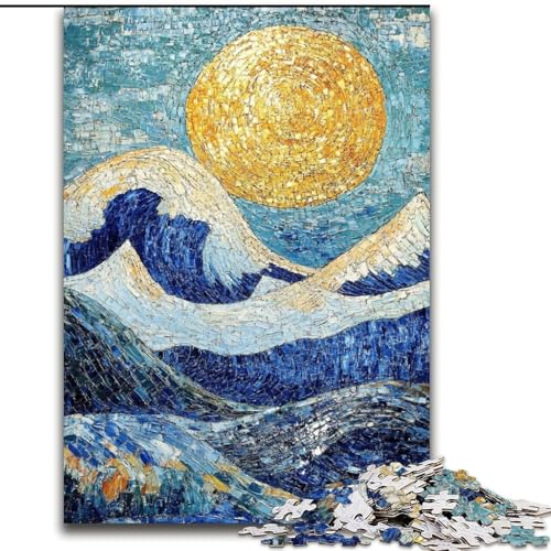 Puzzle für Erwachsene, 1000-teiliges Puzzle, Berggemälde von Van Gogh, Lernspielzeug für Erwachsene, ganze Familie ab 14 Jahren (Größe 26x38cm) von MrChunlong
