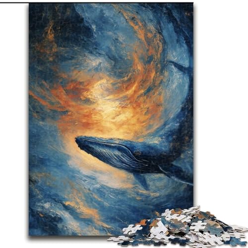 Puzzle für Erwachsene, 1000-teiliges Puzzle, Flammenwal, Lernspielzeug für Erwachsene, ganze Familie ab 14 Jahren (Größe 26x38cm) von MrChunlong