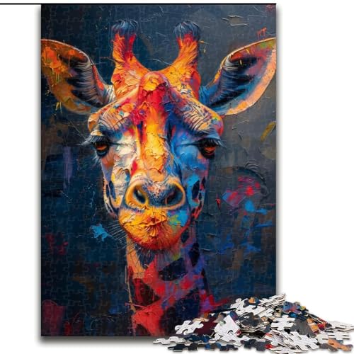 Puzzle für Erwachsene, 1000-teiliges Puzzle, Schwarze und goldene Giraffe, Lernspielzeug, einzigartige Geburtstags- und Geschenkideen für Kinder ab 14 Jahren (Größe 26x38cm) von MrChunlong