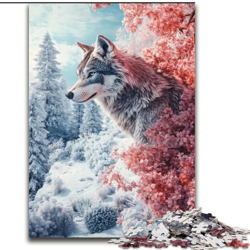 Puzzle für Erwachsene, 1000-teiliges Puzzle, Wolf, Lernspielzeug, einzigartige Geburtstags- und Geschenkideen für Kinder ab 14 Jahren (Größe 50x75cm) von MrChunlong