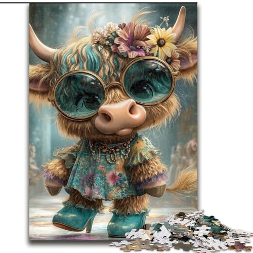 Puzzle für Erwachsene, 1000-teiliges Puzzle, Yak-Art, Lernspielzeug, einzigartige Geburtstags- und Geschenkideen für Kinder ab 14 Jahren (Größe 26x38cm) von MrChunlong
