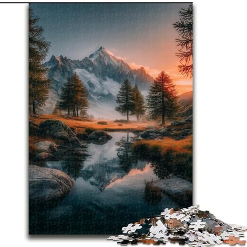 Puzzle für Erwachsene, 1000-teiliges Puzzle, wunderschöne Berge und Seen, entspannendes intellektuelles Lernspielzeug, ganze Familie (Größe 50x75cm) von MrChunlong