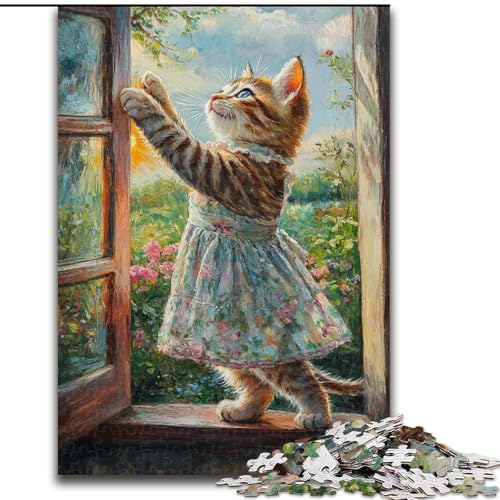 Puzzle für Erwachsene, 1000-teiliges Puzzle Ballettkatze, dekomprimierendes intellektuelles Lernspielzeug ganze Familie (Größe 50x75cm) von MrChunlong