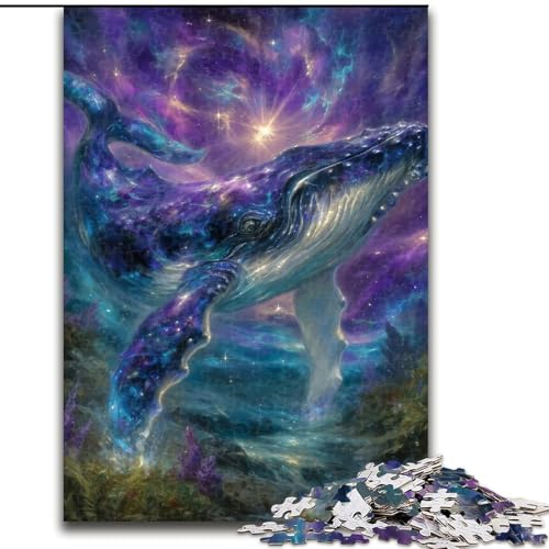 Puzzle für Erwachsene, 1000-teiliges Puzzle Geheimnisvoller Wal, Lernspielzeug, einzigartige Geburtstags- und Geschenkideen für Kinder ab 14 Jahren (Größe 50x75cm) von MrChunlong