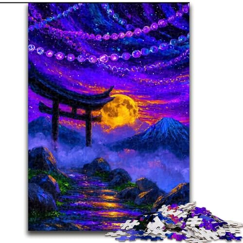 Puzzle für Erwachsene, 1000-teiliges Puzzle Geheimnisvolles Torii-Tor, Lernspielzeug, einzigartige Geburtstags- und Geschenkideen für Kinder ab 14 Jahren (Größe 26x38cm) von MrChunlong