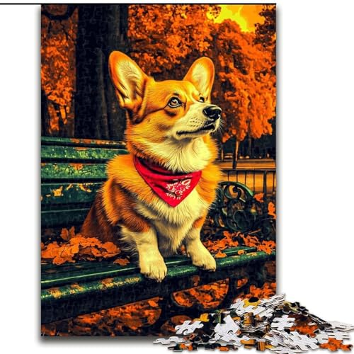 Puzzle für Erwachsene, 1000-teiliges Puzzle Happy Corgi, Lernspielzeug, einzigartige Geburtstags- und Geschenkideen für Kinder ab 14 Jahren (Größe 26x38cm) von MrChunlong