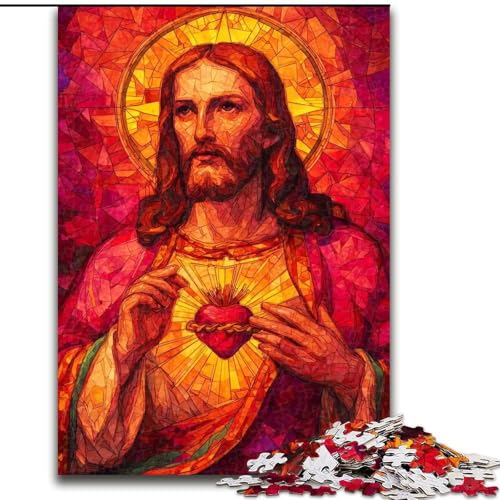 Puzzle für Erwachsene, 1000-teiliges Puzzle Jesus Art, Lernspielzeug für Kinder ab 14 Jahren, ganze Familie (Größe 26x38cm) von MrChunlong