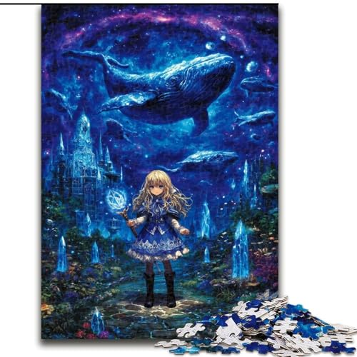 Puzzle für Erwachsene, 1000-teiliges Puzzle Mysteriöses Elfenmädchen, Lernspielzeug für Kinder ab 14 Jahren, ganze Familie (Größe 50x75cm) von MrChunlong
