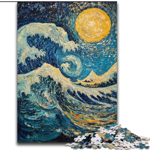 Puzzle für Erwachsene, 1000-teiliges Puzzle Ozeanwellen, Lernspielzeug für Erwachsene, ganze Familie ab 14 Jahren (Größe 26x38cm) von MrChunlong