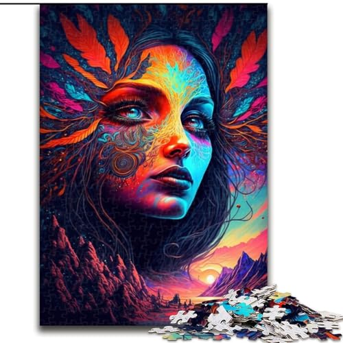 Puzzle für Erwachsene, 1000-teiliges Puzzle Psychedelic by Nature, Lernspielzeug, einzigartige Geburtstags- und Geschenkideen für Kinder ab 14 Jahren (Größe 50x75cm) von MrChunlong