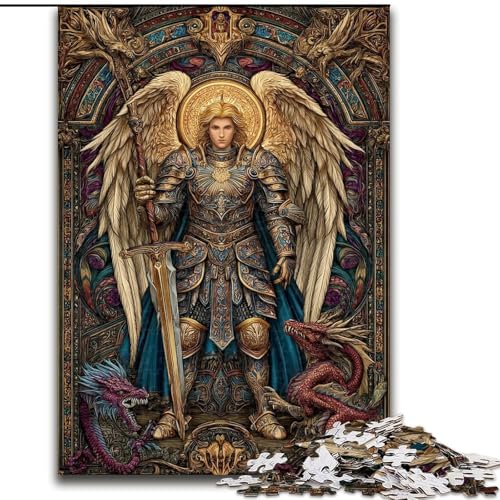Puzzle für Erwachsene, 1000-teiliges Puzzle Ritter, Lernspielzeug, einzigartige Geburtstags- und Geschenkideen für Kinder ab 14 Jahren (Größe 26x38cm) von MrChunlong