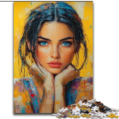 Puzzle für Erwachsene, 1000-teiliges Puzzle Schöne Frau, Lernspielzeug für Kinder ab 14 Jahren, ganze Familie (Größe 26x38cm) von MrChunlong