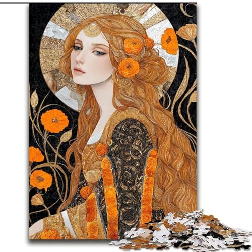 Puzzle für Erwachsene, 1000-teiliges Puzzle Schönes goldenes Mädchen, Lernspielzeug für Kinder ab 14 Jahren, ganze Familie (Größe 26x38cm) von MrChunlong