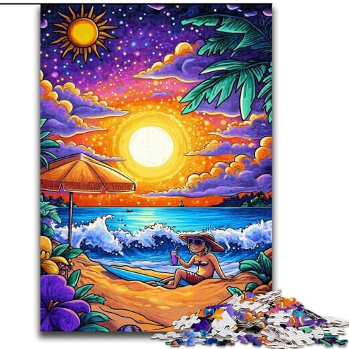 Puzzle für Erwachsene, 1000-teiliges Puzzle Traumstrand, Lernspielzeug, einzigartige Geburtstags- und Geschenkideen für Kinder ab 14 Jahren (Größe 26x38cm) von MrChunlong