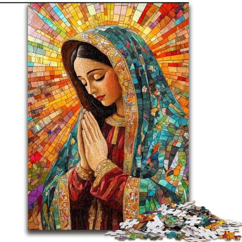 Puzzle für Erwachsene, 1000-teiliges Puzzle Unsere Liebe Frau von Guadalupe betet, Lernspielzeug für Kinder ab 14 Jahren, ganze Familie (Größe 26x38cm) von MrChunlong