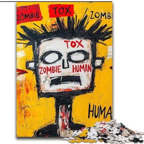 Puzzle für Erwachsene, 1000-teiliges Puzzle im Basquiat-Stil, Lernspielzeug, einzigartige Geburtstags- und Geschenkideen für Kinder ab 14 Jahren (Größe 50x75cm) von MrChunlong