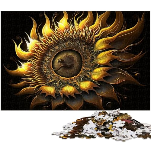 Puzzle für Erwachsene, Motiv: Cosmic Sunflower, 1000 Teile, Karton, perfekte Dekoration für Zuhause oder das Büro, 26x38cm/10,23x14,96 Zoll Puzzle für Erwachsene, Motiv: Cosmic Sunflower, 1000 Teile, Karton, perfekte Dekoration für Zuhause oder das Büro, 26x38cm/10,23x14,96 Zoll von MrChunlong