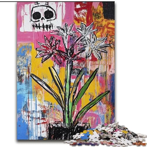 Puzzle für Erwachsene,1000 Teile,Blumen und Totenköpfe im Basquiat-Stil,helfen dem Gehirn,süchtig machendes Spielzeug zu trainieren,um Geduld zu fördern und das Gedächtnis zu verbessern Größe 26x38cm Puzzle für Erwachsene,1000 Teile,Blumen und Totenköpfe im Basquiat-Stil,helfen dem Gehirn,süchtig machendes Spielzeug zu trainieren,um Geduld zu fördern und das Gedächtnis zu verbessern Größe 26x38cm von MrChunlong