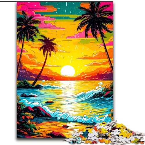 Puzzle für Erwachsene,1000 Teile,Retro-Strand-Sonnenuntergang,aus Holz,perfekte DIY-Kunstdekoration oder Geburtstagsgeschenk,50x75cm,Spaß für die ganze Familie,Basteln,perfekt für Geburtstage Puzzle für Erwachsene,1000 Teile,Retro-Strand-Sonnenuntergang,aus Holz,perfekte DIY-Kunstdekoration oder Geburtstagsgeschenk,50x75cm,Spaß für die ganze Familie,Basteln,perfekt für Geburtstage von MrChunlong