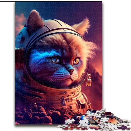 Puzzle für Erwachsene,1000 Teile,Weltraum-Ragdoll-Katze aus Holz,perfekte DIY-Kunstdekoration oder Geburtstagsgeschenk,50x75cm,Spaß für die ganze Familie,Basteln,perfekt für Geburtstage,Feiertage von MrChunlong