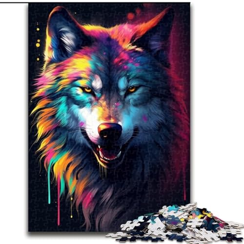 Puzzle für Erwachsene,1000 Teile,farbenfroher Fantasy-Wolf aus Holz,perfekte DIY-Kunstdekoration oder Geburtstagsgeschenk,50x75cm,Spaß für die ganze Familie,Basteln,perfekt für Geburtstage,Feiertage Puzzle für Erwachsene,1000 Teile,farbenfroher Fantasy-Wolf aus Holz,perfekte DIY-Kunstdekoration oder Geburtstagsgeschenk,50x75cm,Spaß für die ganze Familie,Basteln,perfekt für Geburtstage,Feiertage von MrChunlong