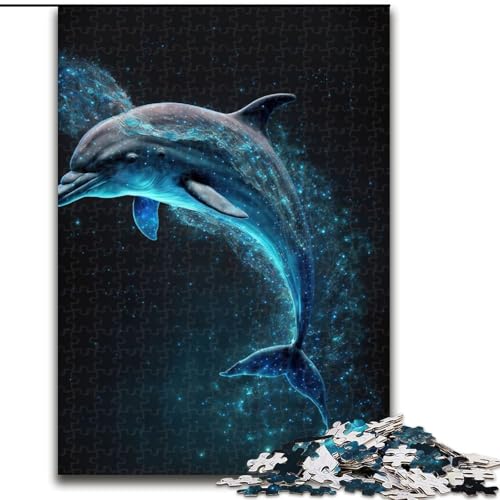 Puzzle für Erwachsene 1000 Delfine aus Holz, Spielzeug, Geschenk, pädagogisches, intellektuelles, entspannendes Familienspiel, 50x75cm, für interaktives Familienspiel von MrChunlong