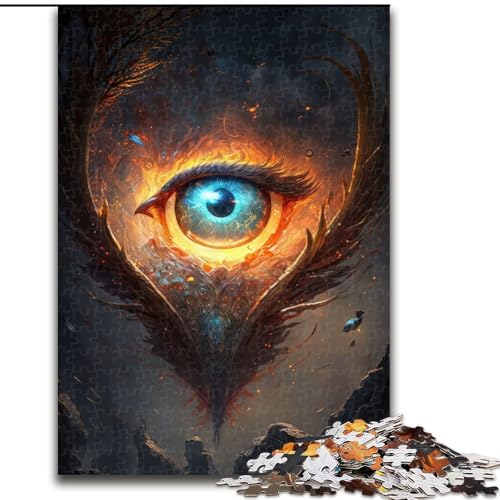 Puzzle für Erwachsene 1000 Phoenix Blaze Eye Puzzle aus Holz, perfekt für Halloween, Weihnachten, Geburtstagsgeschenk 1000 Teile(50x75cm) von MrChunlong