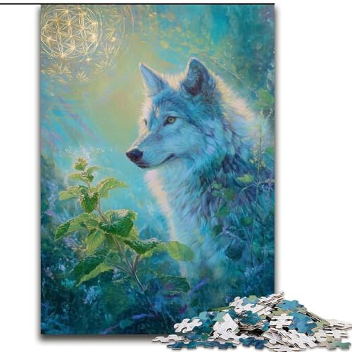 Puzzle für Erwachsene 1000 Teile Fantasy Wolf, Spielzeug, Lernspiele, Stressabbau, Eltern-Kind-Interaktion (Größe 50x75cm) von MrChunlong