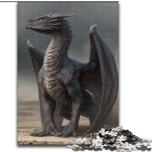 Puzzle für Erwachsene 1000 Teile Fliegender Drache, Spielzeug, Lernspiele, Stressabbau, Eltern-Kind-Interaktion (Größe 26x38cm) von MrChunlong