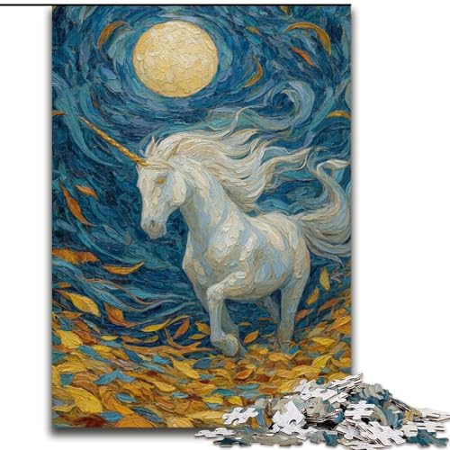 Puzzle für Erwachsene 1000 Teile Geheimnisvolles Einhorn, Spiele, Spielzeug, Geschenk, einzigartige Geburtstags- und Geschenkideen für Kinder ab 14 Jahren (Größe 50x75cm) von MrChunlong